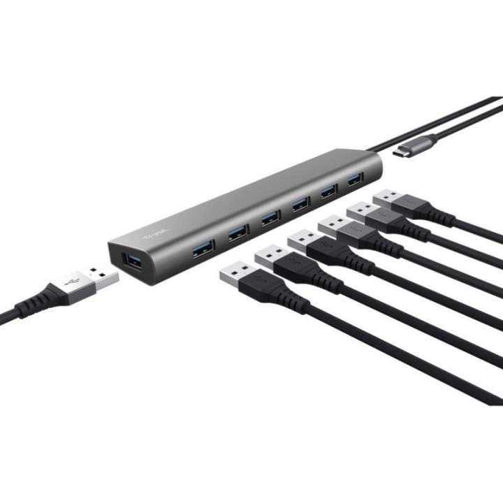 HUB USB TRUST HALYX 7 PUERTOS USB 3.2 7X USB-A 1X USB-C