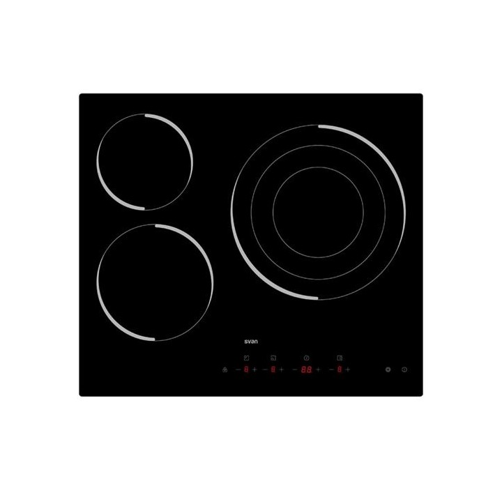 Svan SV3601 Vitrocerámica 3F 60cm Cristal Negro