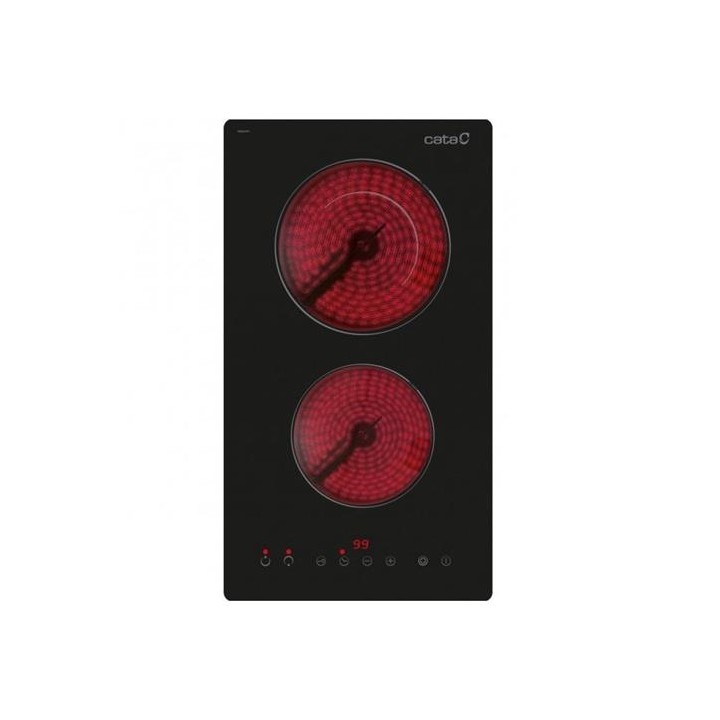 Cata TD 3002 BK Placa Vitrocerámica 2 Zonas 30cm Negra
