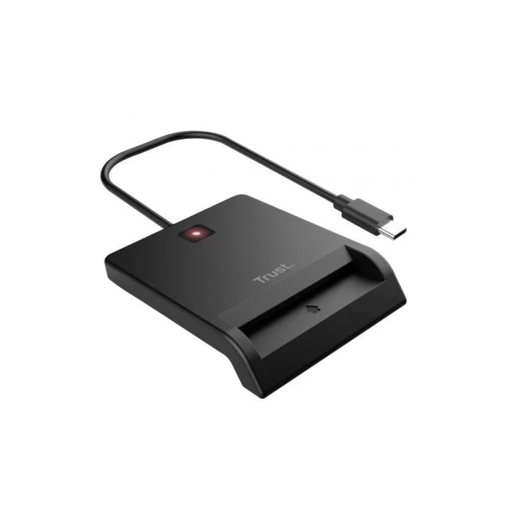 LECTOR DE TARJETAS DNI TRUST PRIMO DNI USB-C/USB-A BLACK