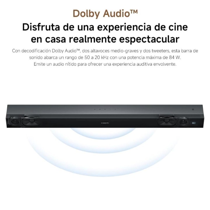 Barra de Sonido Xiaomi Sound Bar Pro 2.0 84W Bluetooth y Dolby Audio