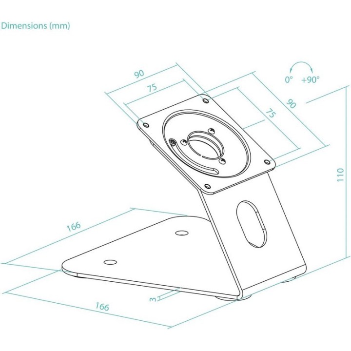 SOPORTE DE MESA TOOQ TQATWM3401-B PARA MARCO ANTIRROBO
