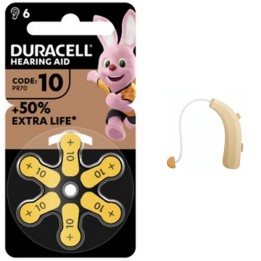 Duracell DA-10 Pila Audífono PR70 6 PCS