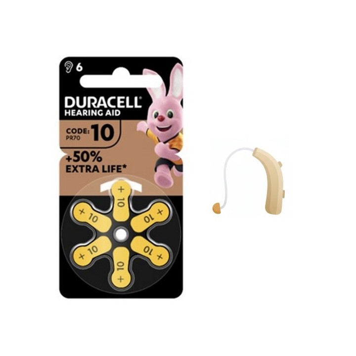 Duracell DA-10 Pila Audífono PR70 6 PCS