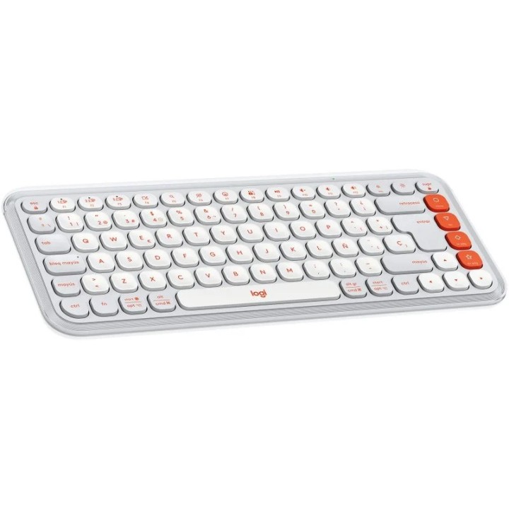 TECLADO LOGITECH POP ICON KEYS WIRELESS ROSE/WHITE
