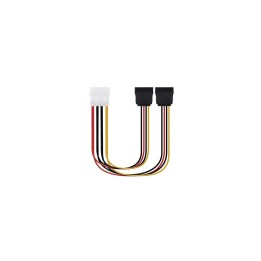 Nanocable 10.19.0101-OEM Cable alimentación Molex 4pin/M a 2xSATA/H 20 cm OEM