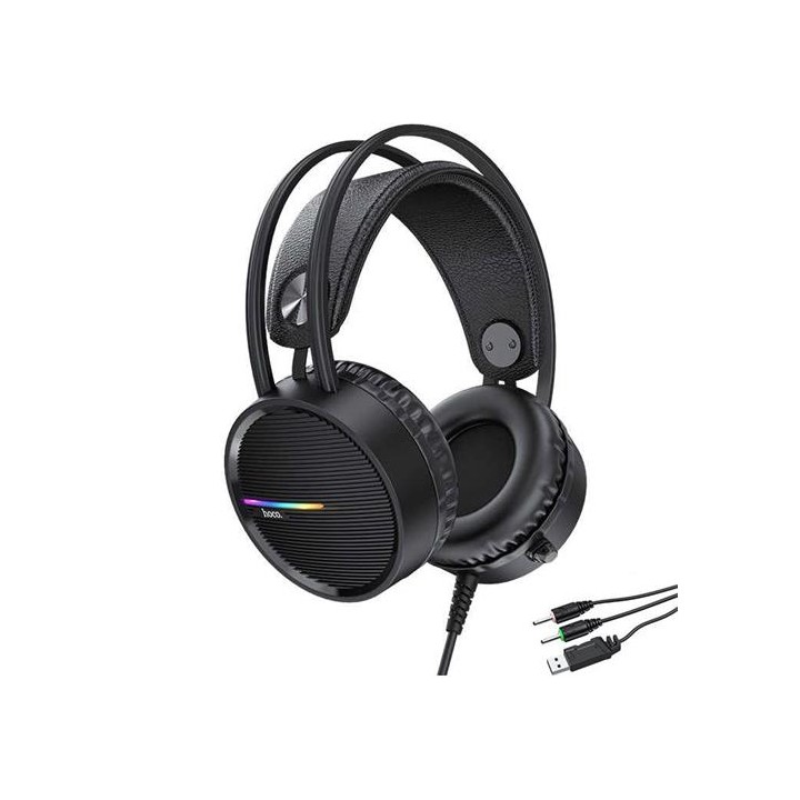 Auricular Hoco W100 Auricular Gaming con Micrófono y conexión USB y Jack