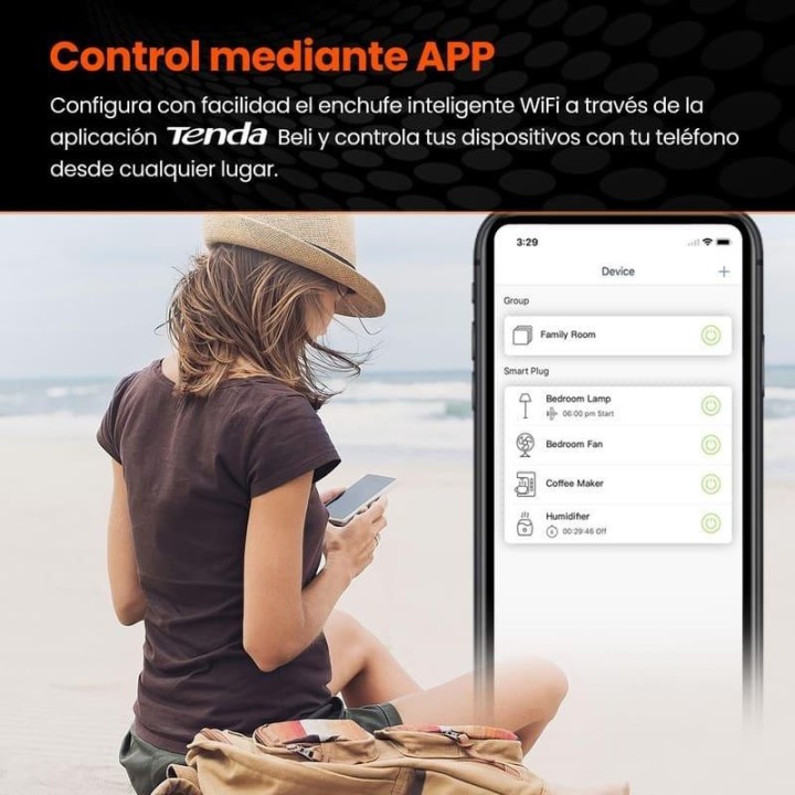 ENCHUFE INTELIGENTE TENDA SP3 WIFI 2.4GHZ ( PACK 4 UNIDADES )