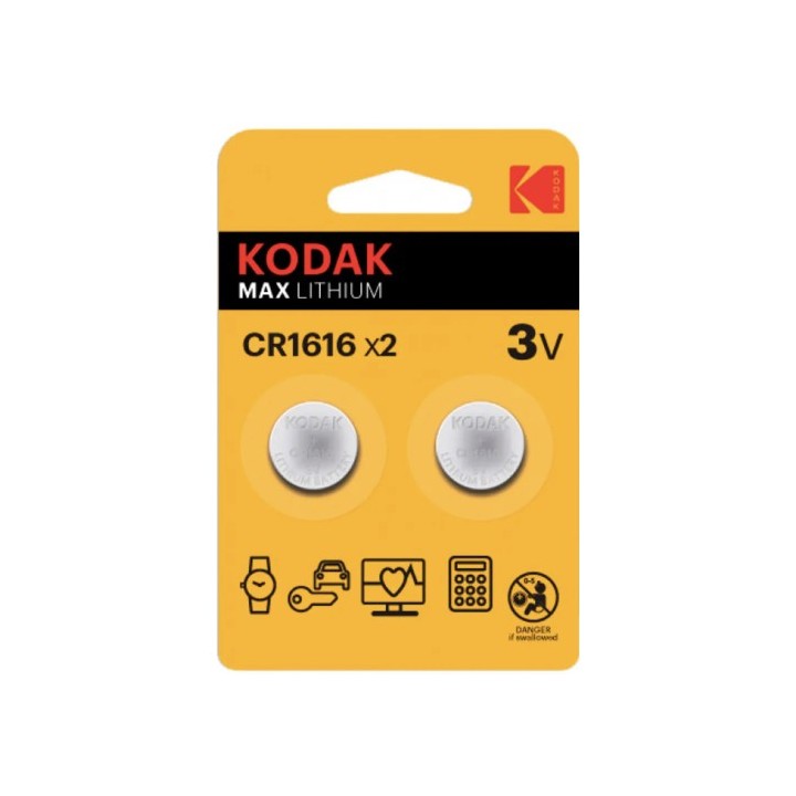 KODAK CR1616 BATERÍA LITHIUM 3V 2 UNDS (30417748)