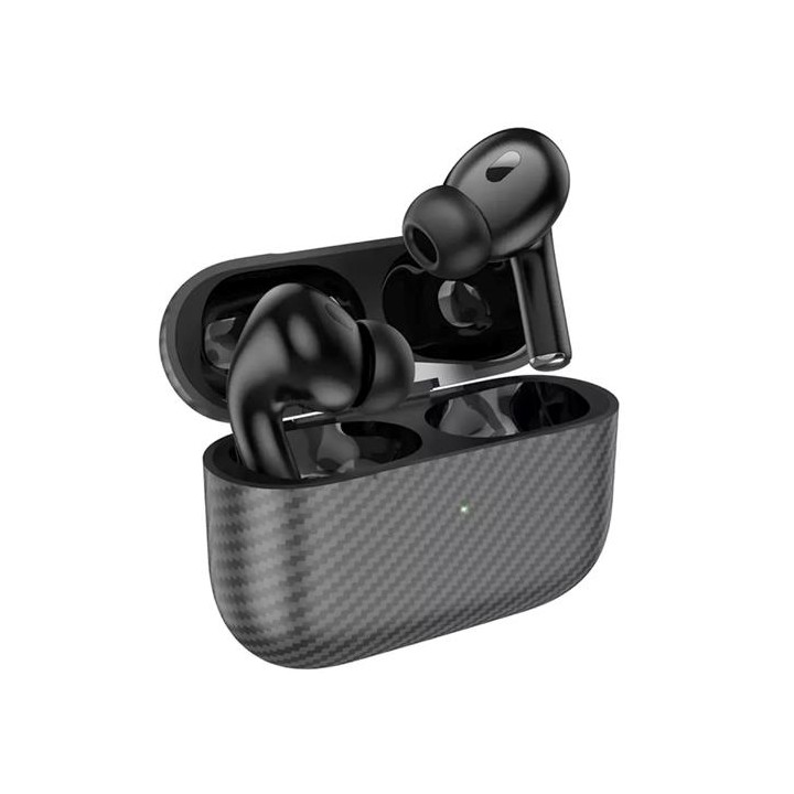 Hoco EW47 Plus True Auricular Inalámbrico Diseño Carbono Negro