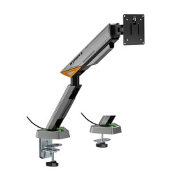 SOPORTE DE MESA GAMING TV/MONITOR AISENS 17 - 49 1 BRAZO GIRATORIO/INCLINABLE HASTA 16KG RGB GREY
