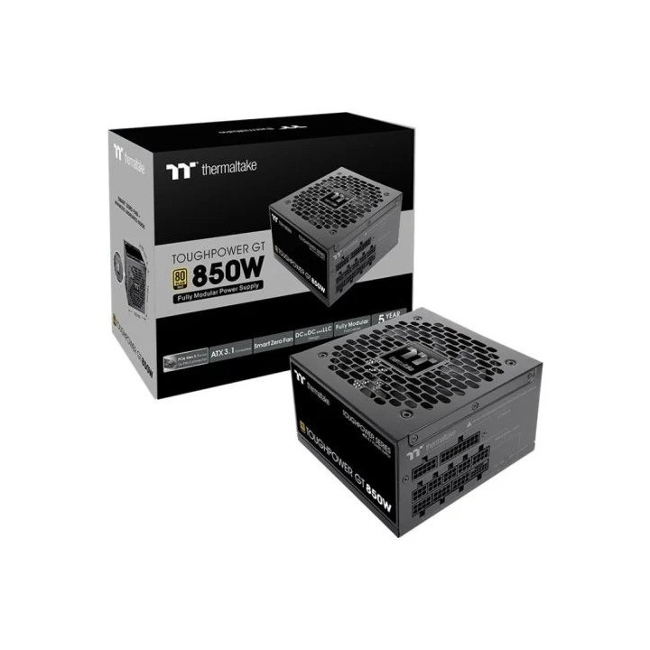 FUENTE DE ALIMENTACION THERMALTAKE TOUGHPOWER GT 850W 80+ MODULAR ATX GOLD BLACK
