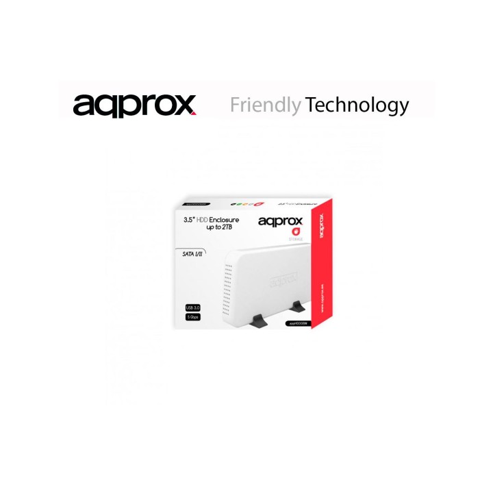 CAJA 3.5 APPROX SATA USB 3.0 BLANCA APPHDD08W
