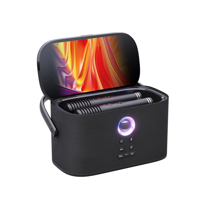 Ikarao Shell S2 Altavoz Karaoke Recargable con Pantalla 8" 140W y 2 Micros