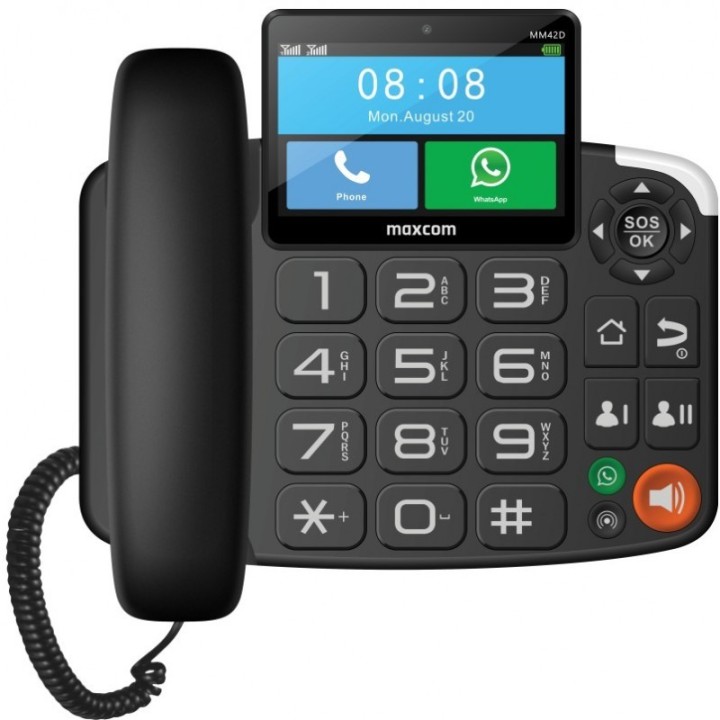 TELEFONO FIJO MAXCOM MM42D 4G BLACK