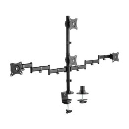 SOPORTE DE MESA PARA 4 TV/MONITOR AISENS 13 - 27 2 BRAZOS GIRATORIO/INCLINABLE HASTA 8KG BLACK