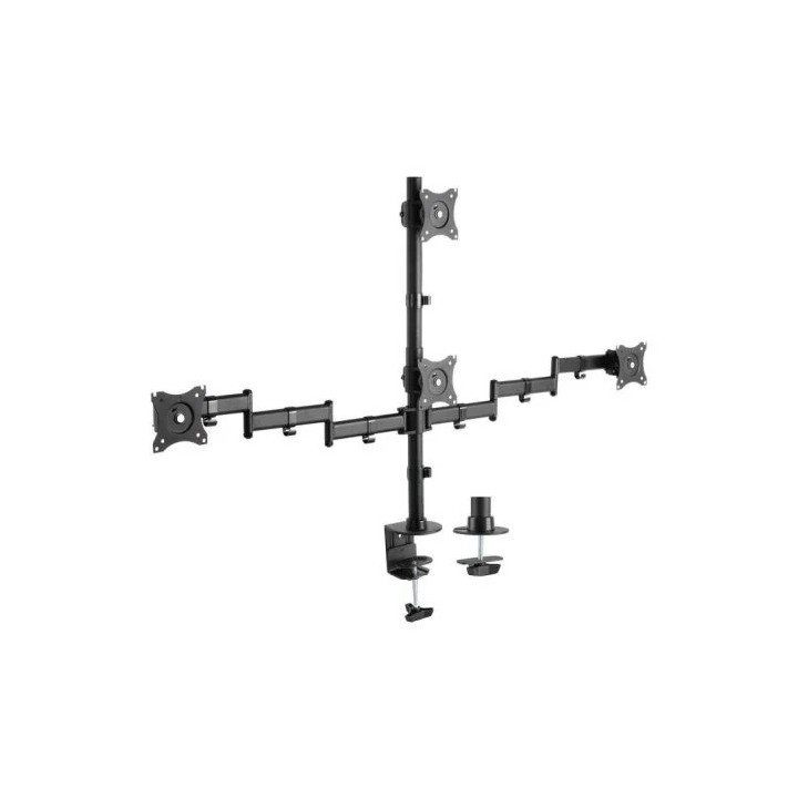 SOPORTE DE MESA PARA 4 TV/MONITOR AISENS 13 - 27 2 BRAZOS GIRATORIO/INCLINABLE HASTA 8KG BLACK