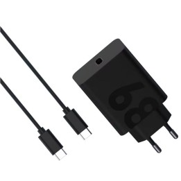 CARGADOR DE PARED MOTOROLA TURBOPOWER GAN USB-C 68W 20V/3.4A BLACK + CABLE USB-C 1M