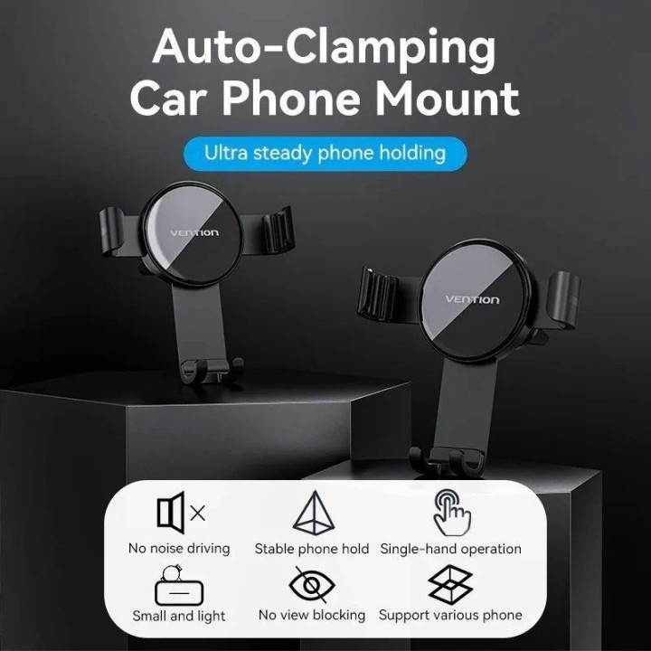 SOPORTE VENTION COCHE PARA SMARTPHONE 4.7-7.2 CLIP BLACK