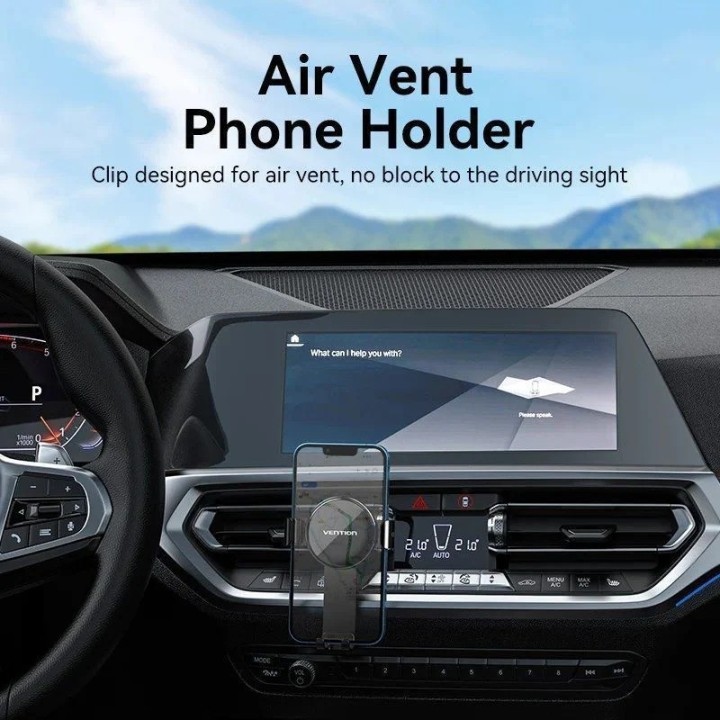 SOPORTE VENTION COCHE PARA SMARTPHONE 4.7-7.2 CLIP BLACK