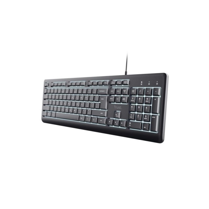TECLADO TRUST PRIMO USB ILLUMINATED BLACK