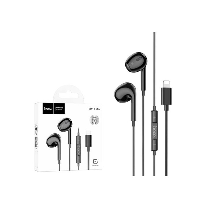 Hoco M111 Auricular Lightning para iPhone Negro