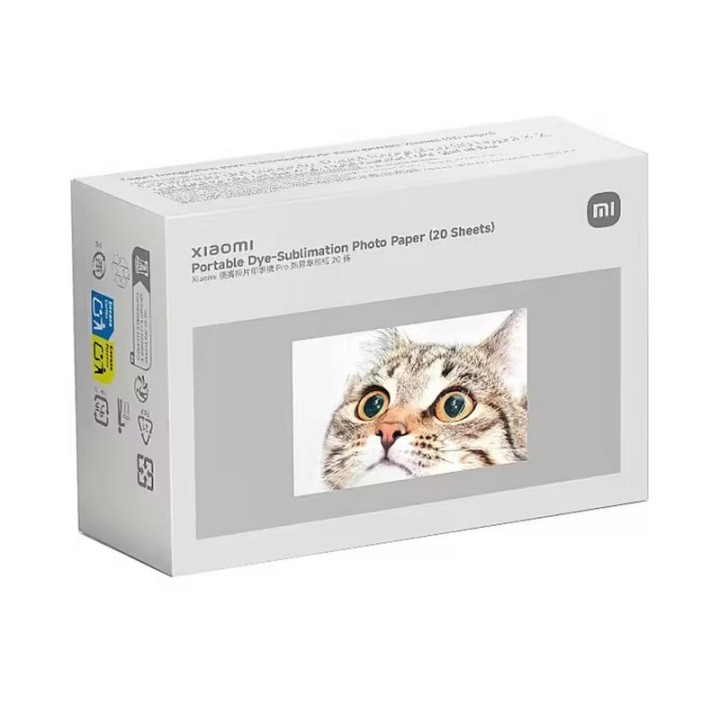 PAPEL FOTOGRAFICO XIAOMI PORTABLE DYE-SUBLIMATION PHOTO PAPER 5X7.6CM 20HOJAS
