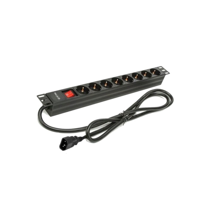 Phasak Regleta 19" 8 tomas SFO C14 con interruptor 2 m - BNS 3535