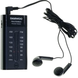 Daewoo DW1109 Radio Compacta AM/FM Incluye Auriculares Negro