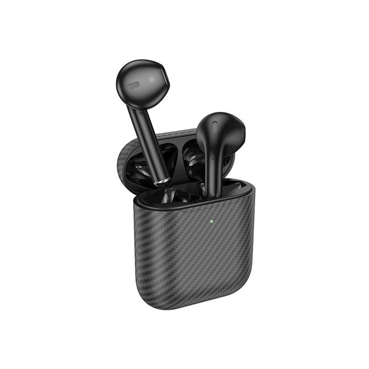 Hoco EW41 Plus True Auricular Inalámbrico Diseño Carbono Negro