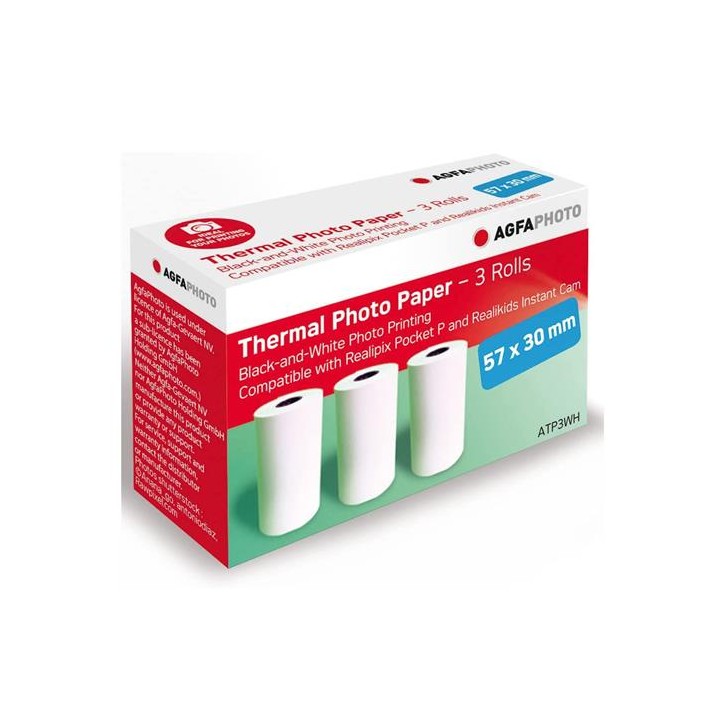Agfa Papel Térmico Pack 3 Rollos 10YPP (ATP3WH)