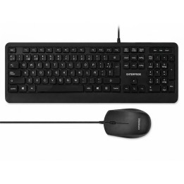 TECLADO + RATON ENTERPRISE PRO KM102 ISLE USB BLACK