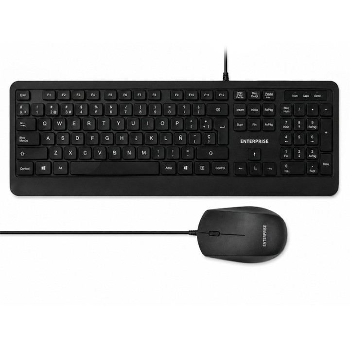 TECLADO + RATON ENTERPRISE PRO KM102 ISLE USB BLACK