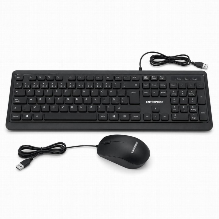 TECLADO + RATON ENTERPRISE PRO KM102 ISLE USB BLACK