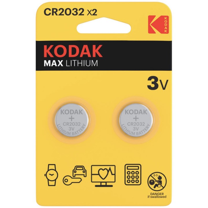 KODAK CR2032 Batería Litio ULTRA 3V 2 UNDS (30417687)