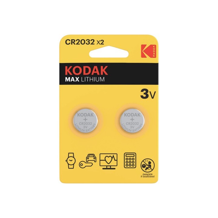 KODAK CR2032 Batería Litio ULTRA 3V 2 UNDS (30417687)
