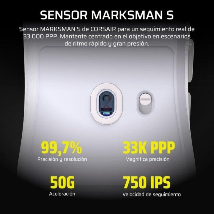RATON GAMING CORSAIR SABRE PRO ULTRALIGHT WIRELESS WHITE