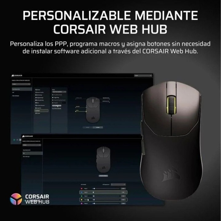 RATON GAMING CORSAIR SABRE PRO ULTRALIGHT WIRELESS WHITE