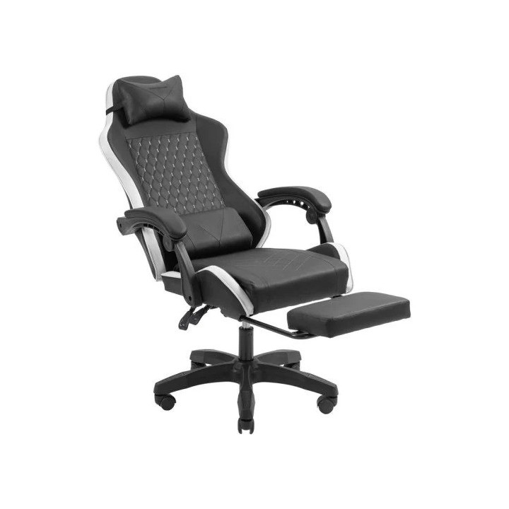 SILLA GAMING MARS GAMING MGC-X ERGONOMICO REPOSAPIES CUERO PU WHITE/BLACK