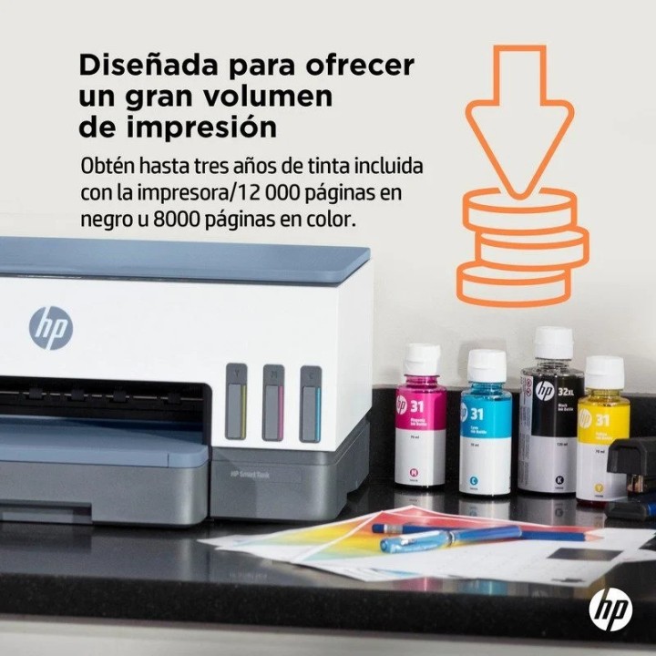 IMPRESORA HP SMART TANK MULTIFUNCION 7006 COLOR WIFI DUPLEX WHITE/BLUE