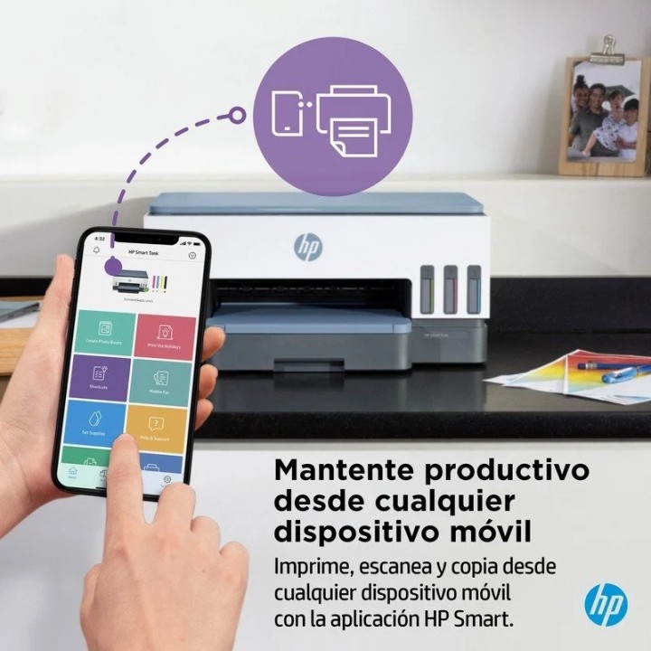 IMPRESORA HP SMART TANK MULTIFUNCION 7006 COLOR WIFI DUPLEX WHITE/BLUE