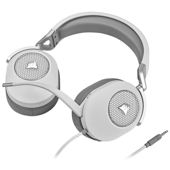 AURICULARES + MICROFONO CORSAIR HS65 USB GAMING HEADSET RGB 7.1 WHITE
