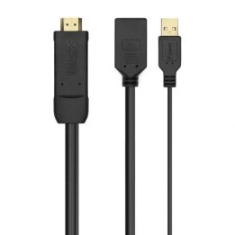CABLE CONVERSOR 4K AISENS HDMI/MACHO - DISPLAYPORT/HEMBRA 10W 10CM BLACK