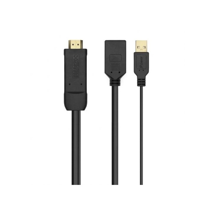 CABLE CONVERSOR 4K AISENS HDMI/MACHO - DISPLAYPORT/HEMBRA 10W 10CM BLACK