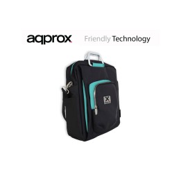 MOCHILA PORTATIL APPROX 15.6p NEGRO-AZUL APPNBST15BBL