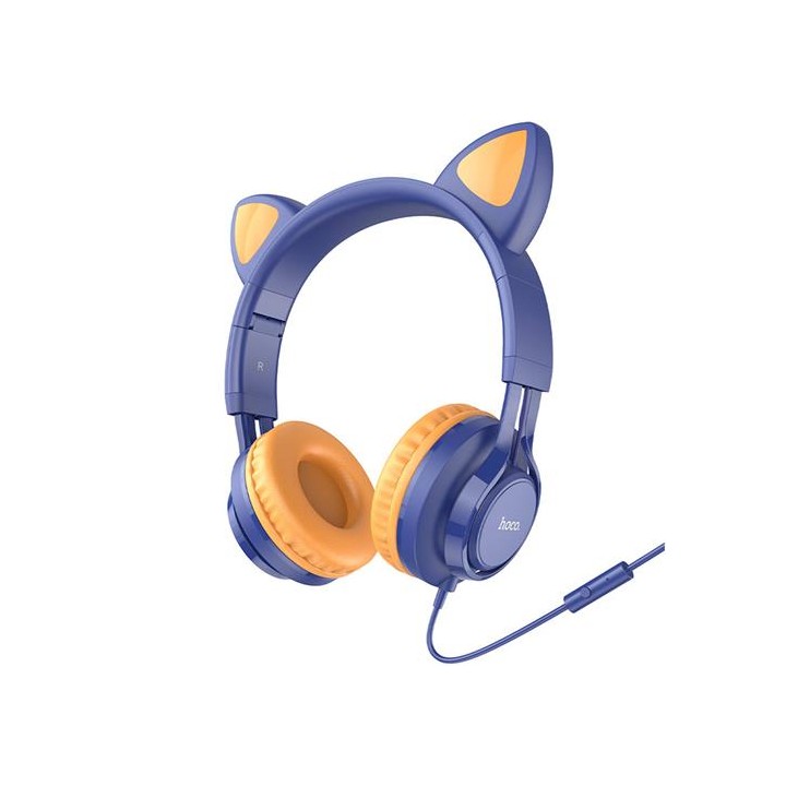 Hoco W36 Cat Auricular con Micrófono Azul/Naranja