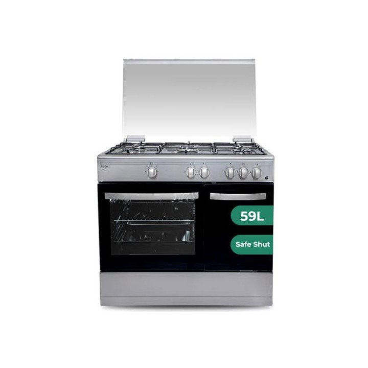 Svan SKGW5901PBX Cocina Gas 90cm con Wok Horno 59L