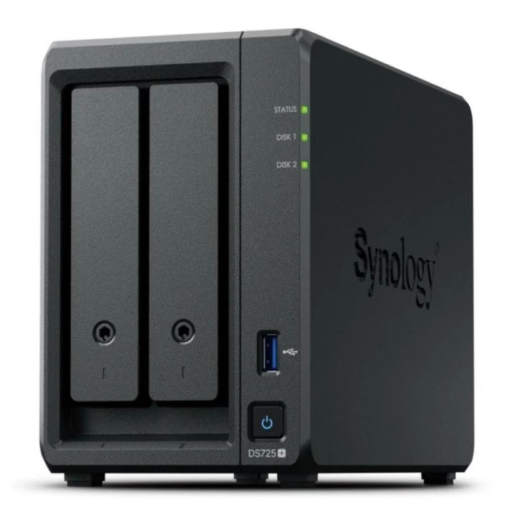 UNIDAD NAS SYNOLOGY DS725+ 2 HDD/SSD DISKTATION CPU 3.1GHZ 4GB BLACK