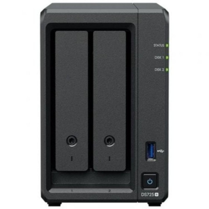 UNIDAD NAS SYNOLOGY DS725+ 2 HDD/SSD DISKTATION CPU 3.1GHZ 4GB BLACK