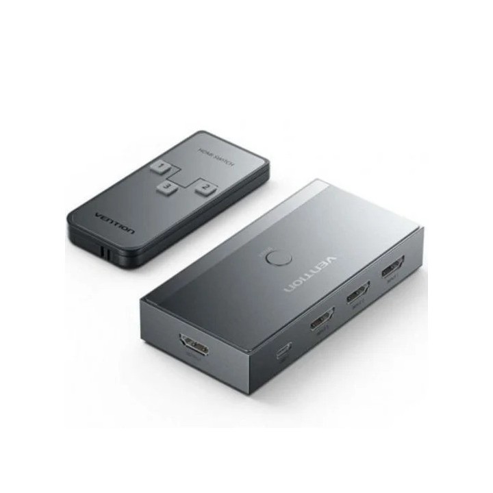 SWITCH CONMUTADOR VENTION HDMI 2.1 8K HDMI/H - 3XHDMI/H GREY